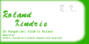 roland kindris business card